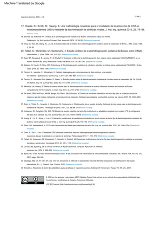 catalizadores. J. Catal. 1999, 183, 210–221. [Referencia cruzada]
28. Hukkanen, EJ; Rangitsch, MJ; Witt, PM Modelo de reactor catalítico de lecho fijo multitubular no adiabático acoplado con modelo CFD de refrigerante
del lado de la carcasa. Ing. Ind. química Res. 2013, 52, 15437–15446. [Referencia cruzada]
34. Byrne, RC TEMA Normas del intercambiador tubular, 9ª ed.; Asociación de Fabricantes de Intercambiadores Tubulares, INC.: Nueva York, NY, EE. UU.,
2007; págs. 298–300.
27. Soler, J.; Téllez, C.; Herguido, J.; Menéndez, M.; Santamaría, J. Modelización de un reactor de lecho fluidizado de dos zonas para la deshidrogenación
oxidativa de n­butano. Tecnología en polvo. 2001, 120, 88–96. [Referencia cruzada]
26. De Smet, CRH; De Croon, MHJM; Berger, RJ; Marín, GB; Schouten, JC Diseño de reactores adiabáticos de lecho fijo para la oxidación parcial de
metano a gas de síntesis. Aplicación a la producción de metanol e hidrógeno para pilas de combustible. química Ing. ciencia 2001, 56, 4849–4861.
[Referencia cruzada]
19. Ding, XJ; Xiao, DL; Wang, XL; Liu, SL El modelo redox de la cinética de la deshidrogenación oxidativa sobre el catalizador de ferrita. J. Mol. Catal. 1988,
2, 25–30.
mecánico Ing. 1974, 3, 269–289. [Referencia cruzada]
33. Lavado, BE; Spalding, DB El cálculo numérico de flujos turbulentos. computar Aplicación de métodos
Catalizador. Ing. Ind. química Proceso. Des. desarrollo 1974, 13, 54–59. [Referencia cruzada]
25. Mendoza, JA; Hwang, S. Diseño de reactor tubular para la deshidrogenación oxidativa de buteno utilizando modelos de dinámica de fluidos
computacional (CFD). Coreano J. Chem. Ing. 2018, 35, 2157–2163. [Referencia cruzada]
24. Tanimú, G.; Abussaud, BA; Asaoka, S.; Alasiri, H. Estudio cinético sobre la deshidrogenación oxidativa de n­butano sobre el catalizador (Ni, Fe, Co)­Bi­
O/Î­Al2O3 . Ing. Ind. química Res. 2020, 59, 2773–2780. [Referencia cruzada]
18. Sterrett, JS; Mcllvried, HG Cinética de la Deshidrogenación Oxidativa de Buteno a Butadieno sobre una Ferrita
32. Fattahi, M.; Kazemeini, M.; Khorasheh, F.; Darvishi, A.; Rashidi, AM Reactores multitubulares de lecho fijo para deshidrogenación oxidativa en procesos
de etileno. química Ing. Tecnología 2013, 36, 1691–1700. [Referencia cruzada]
reacciones de gas de síntesis en un reactor de lecho fijo. Particuología 2013, 11, 703–714. [Referencia cruzada]
de métodos y aplicaciones. química Ing. J. 2017, 327, 792–821. [Referencia cruzada]
31. Chen, X.; Dai, J.; Luo, Z. Modelado CFD utilizando cinética de reacción heterogénea para deshidrogenación catalítica
23. Tanimú, A.; Jaenicke, S.; Alhooshani, K. Catálisis heterogénea en microrreactores de flujo continuo: una revisión
(CC BY) licencia (http://creativecommons.org/licenses/by/4.0/).
© 2020 por los autores. Licenciatario MDPI, Basilea, Suiza. Este artículo es un artículo de acceso abierto distribuido bajo
los términos y condiciones de Creative Commons Attribution
22. Madaan, N.; Haufe, R.; Shiju, NR; Rothenberg, G. Deshidrogenación oxidativa de n­butano: actividad y cinética sobre catalizadores VOx/Al2O3 . Arriba.
Catal. 2014, 57, 1400–1406. [Referencia cruzada]
30. Dixon, AG; Nijemeisland, M. CFD como herramienta de diseño para reactores de lecho fijo. Ing. Ind. química Res. 2001, 40, 5246–5254. [Referencia
cruzada]
29. Huang, K.; Lin, S.; Wang, J.; Luo, Z. Evaluación numérica de la transferencia intrapartícula en un reactor de lecho fijo de deshidrogenación oxidativa de
butileno sobre catalizadores de ferrita. J. Ind. Ing. química 2015, 29, 172–184. [Referencia cruzada]
21. Ajayi, BP; Abussaud, B.; Jeremy, R.; Al Khattaf, S. Modelado cinético de la deshidrogenación de n­butano sobre catalizador CrOxVOx/MCM­41 en un
reactor de lecho fijo. prog. Reaccionar. Kinet. mecánico 2014, 39, 341–353. [Referencia cruzada]
36. Worstell, J. Reactores de lecho fijo adiabáticos: guías prácticas en ingeniería química; Butterworth­Heinemann: Texas, TX, EE. UU., 2014.
35. Gbadago, DQ; Oh, HT; Oh, DH; Lee, CH; Oh, simulación M. CFD de un absorbedor industrial de lecho empacado con distribuidores de líquido
intercalados. En t. J. Greenh. Gas. Control. 2020. [Referencia cruzada]
Ingeniería Química 2020, 4, 46
[Referencia cruzada]
21 de 21
17. Hiwale, R.; Smith, R.; Hwang, S. Una metodología novedosa para el modelado de la absorción de CO2 en
monoetanolamina (MEA) mediante la discriminación de cinéticas rivales. J. Ind. Ing. química 2015, 25, 78–88.
20. Tellez, C.; Menéndez, M.; Santamaría, J. Estudio cinético de la deshidrogenación oxidativa del butano sobre V/MgO
Machine Translated by Google
 