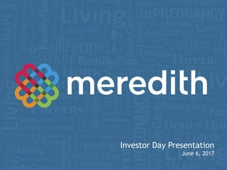Investor Day Presentation
June 6, 2017
 