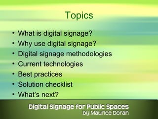 Digital Signage for Public Spaces | PPS