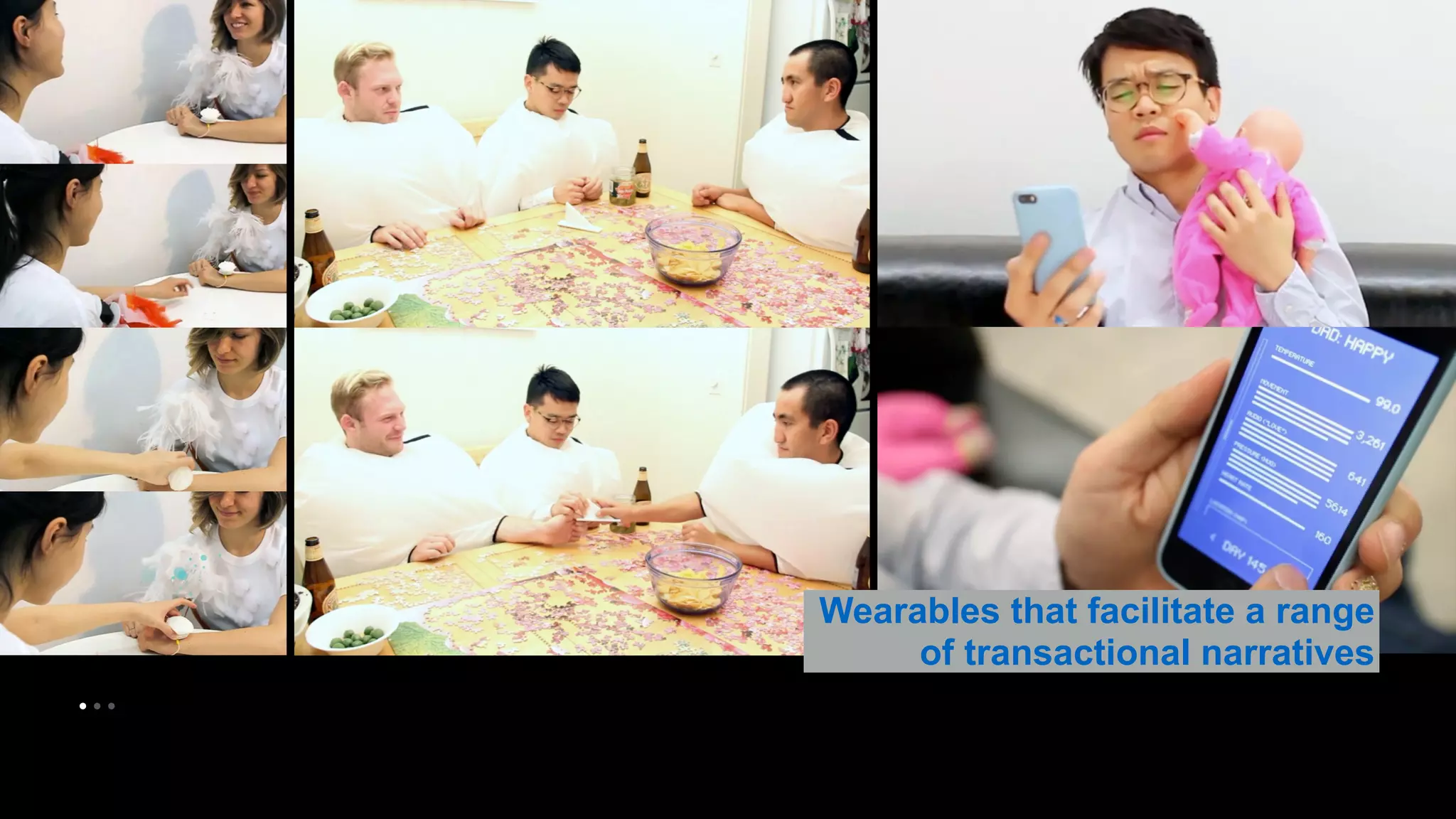 • • • 
Wearables that facilitate a range 
of transactional narratives 
 