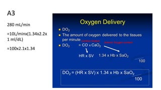 A3
280 mL/min
=10L/minx(1.34x2.2x
1 ml/dL)
=100x2.1x1.34
 