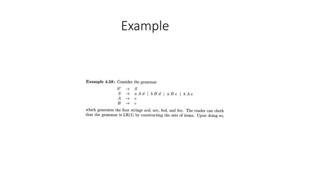 Compiler Design LR parsing SLR ,LALR CLR | PPTX