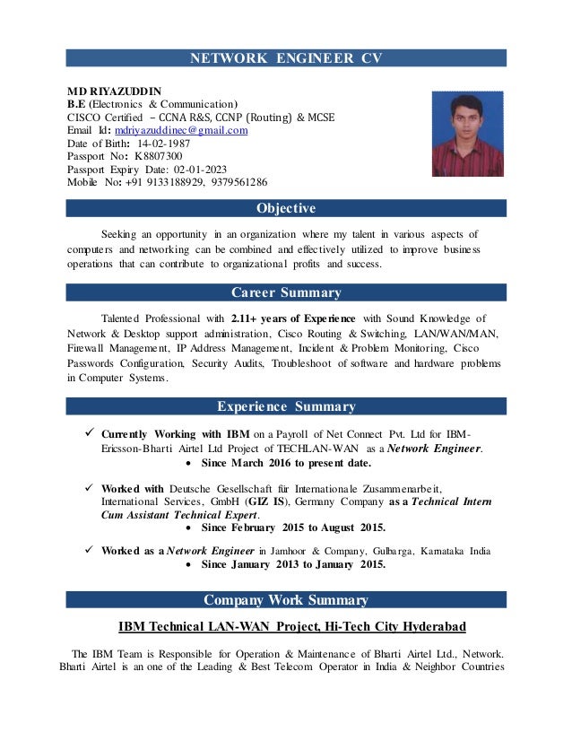 Network And Engineer And Resume Network And Engineer And Resume