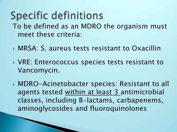 Mdro infection controlnursing final version 11.17.09 1