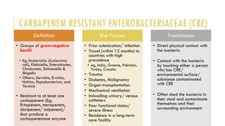 MDRO MRSA CRE VRE ICU Presentation CNE/CME | PDF