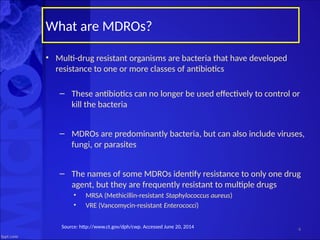 MDRO's bacteria klebsiella and other bacteria .pptx