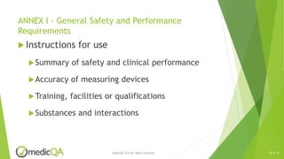 European MDR - Understanding Safety and Performance Requirements | PPTX