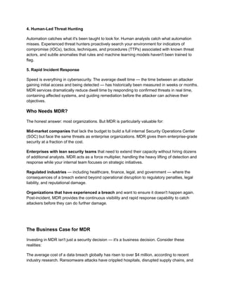 Managed Detection and Response (MDR): The Future of Cyber Defense for ...