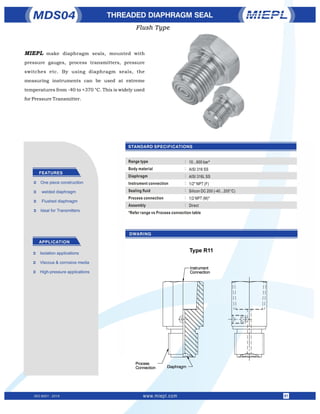 MDS04 Threaded Diaphragm Seal Flush Type Miepl.pdf