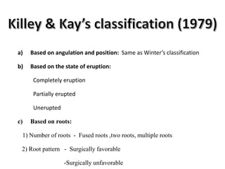 Kay Classification Management of Impacted Third Molars | PPTX