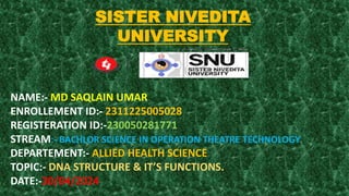 DNA STRUCTURE AND ITS FUNCTIONS BY MD SAQLAIN UMAR.pptx