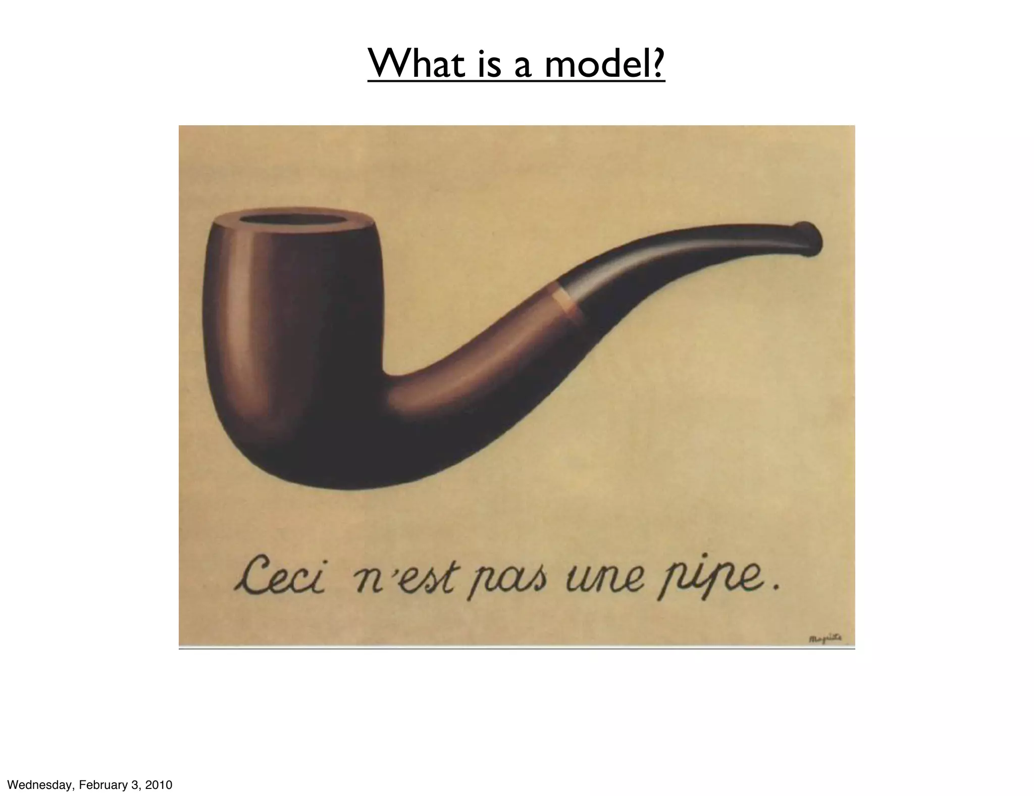 What is a model?




Wednesday, February 3, 2010
 