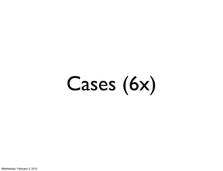 Cases (6x)


Wednesday, February 3, 2010
 