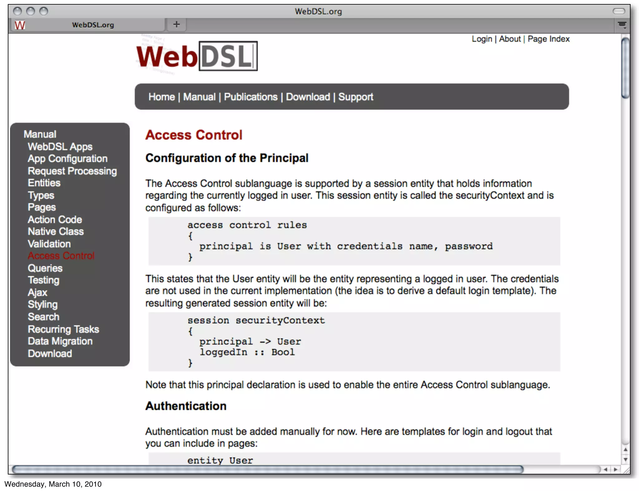 <screenshot webdsl.org>




Wednesday, March 10, 2010
 