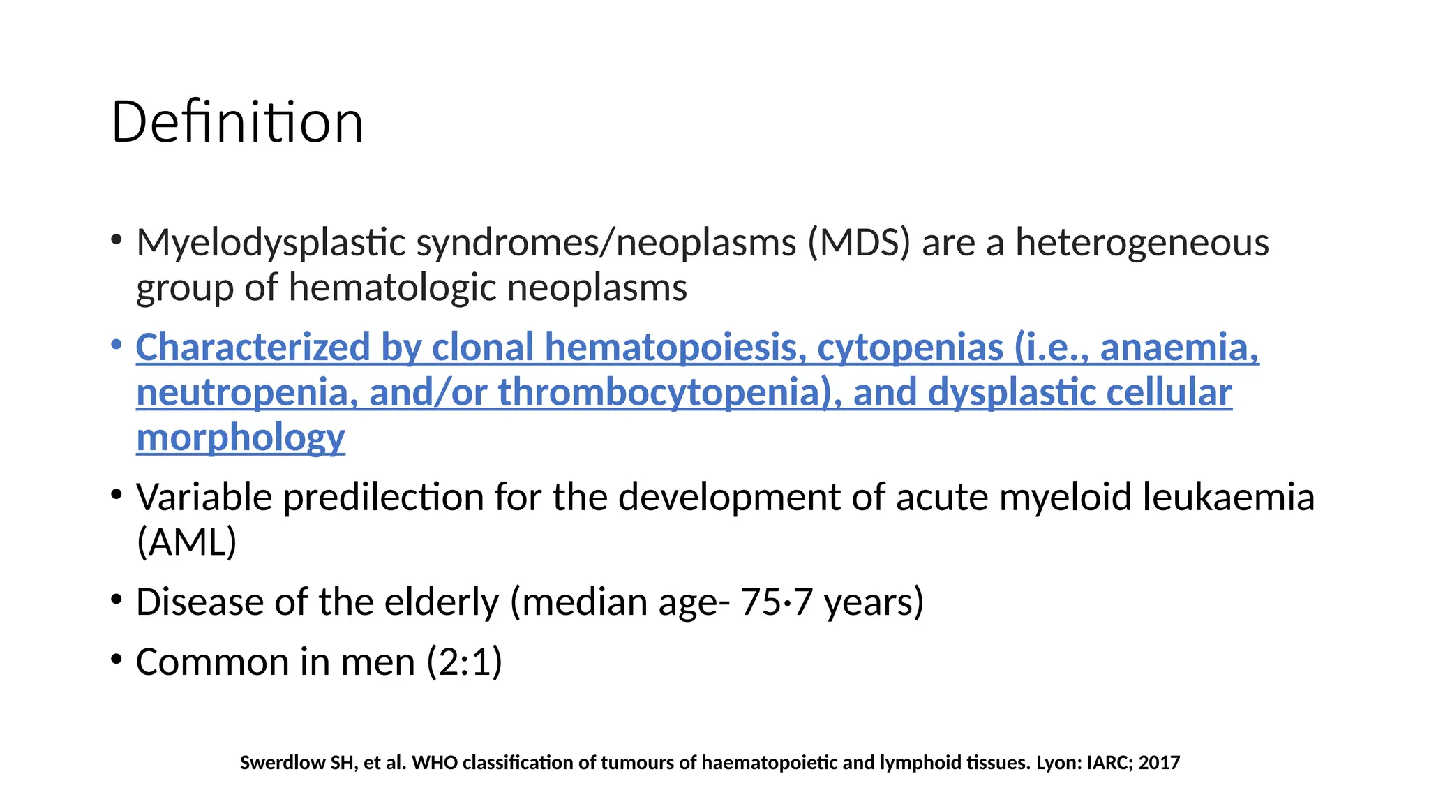 DIAGNOSIS OF MYELODYSPLASTIC SYNDROMES/NEOPLASMS | PPTX