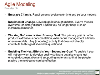 Marco Brambilla, Jordi Cabot, Manuel Wimmer.
Model-Driven Software Engineering In Practice. Morgan & Claypool 2012.
Agile ...