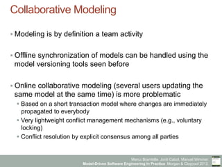 Marco Brambilla, Jordi Cabot, Manuel Wimmer.
Model-Driven Software Engineering In Practice. Morgan & Claypool 2012.
Collab...