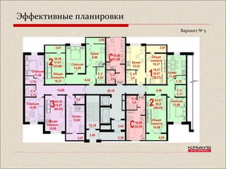 Эффективные планировки
Вариант № 5
 