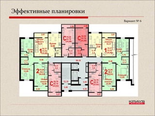 Эффективные планировки
Вариант № 6
 