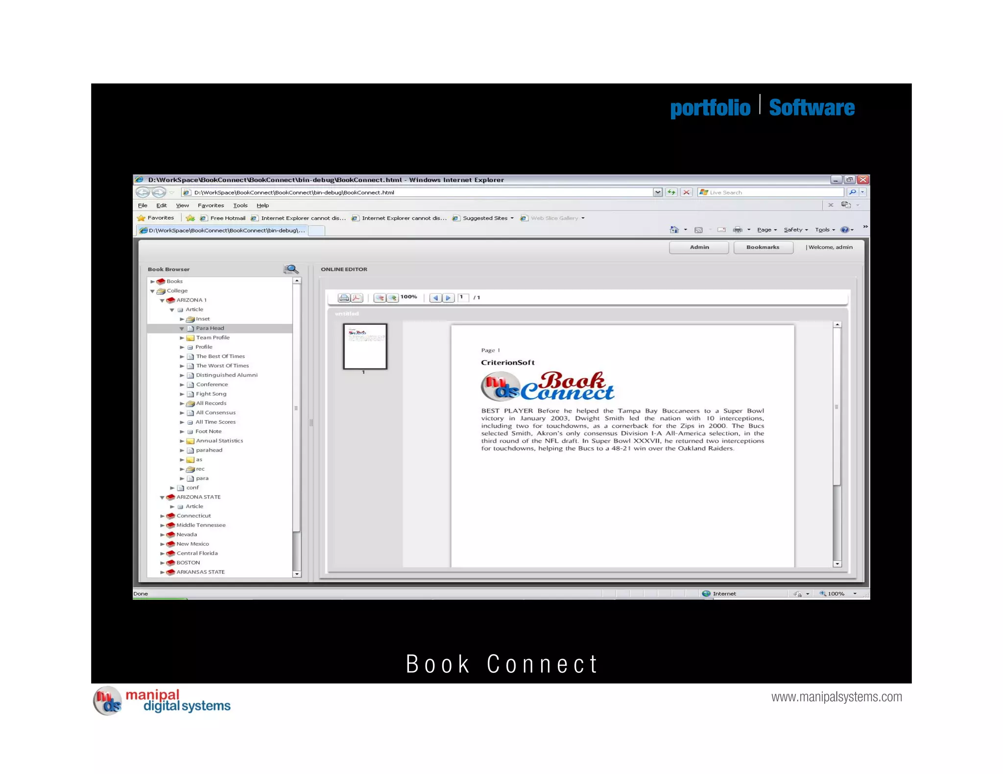 portfolio Software




Book Connect
                        www.manipalsystems.com
 