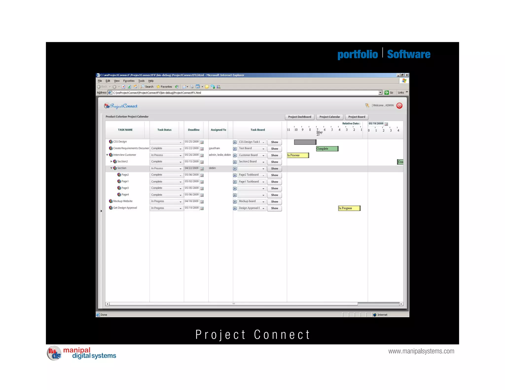portfolio Software




Project Connect
                           www.manipalsystems.com
 