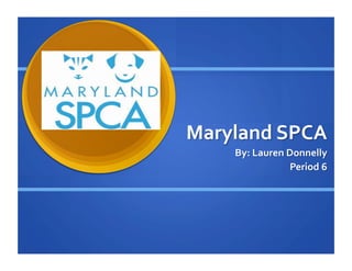 Maryland SPCA Information 