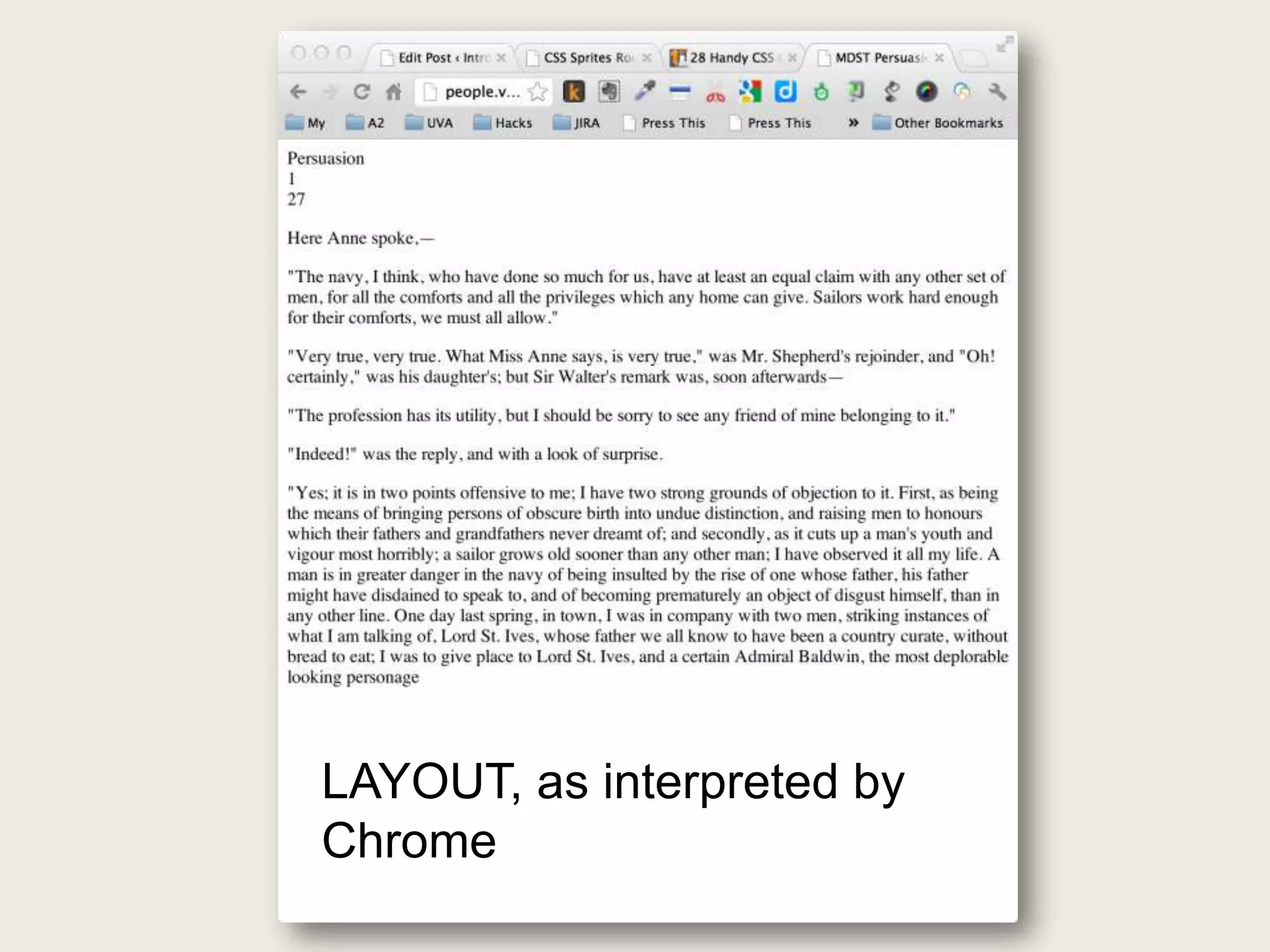 LAYOUT, as interpreted by
Chrome
 