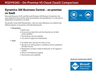 MSDYN365 Business Central On-premise Vs Cloud SaaS | PDF