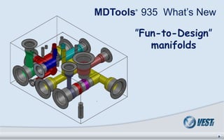 MDTools 935 What’s New    ®




                          ”Fun-to-Design”
                             manifolds




MDTools® 935 What’s New                1 of 20
 