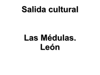Salida cultural Las Médulas. León 