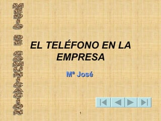EL TELÉFONO EN LA EMPRESA Mª José  MEDIO DE COMUNICACIÓN 