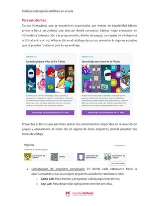 MÓDULO- INTELIGENCIA ARTIFICIAL EN EL AULA | PDF