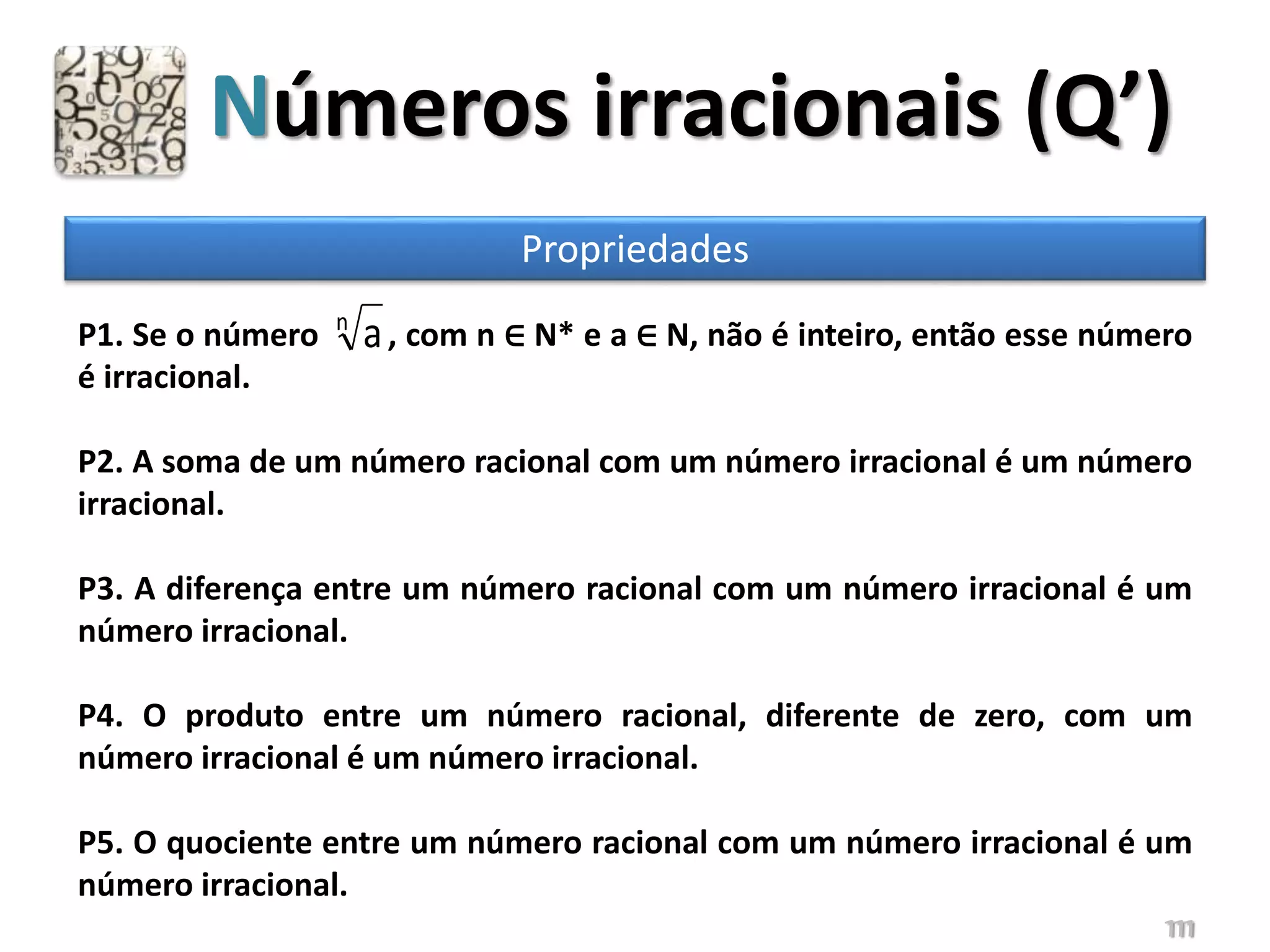 Módulo 08 números irracionais e reais | PPTX