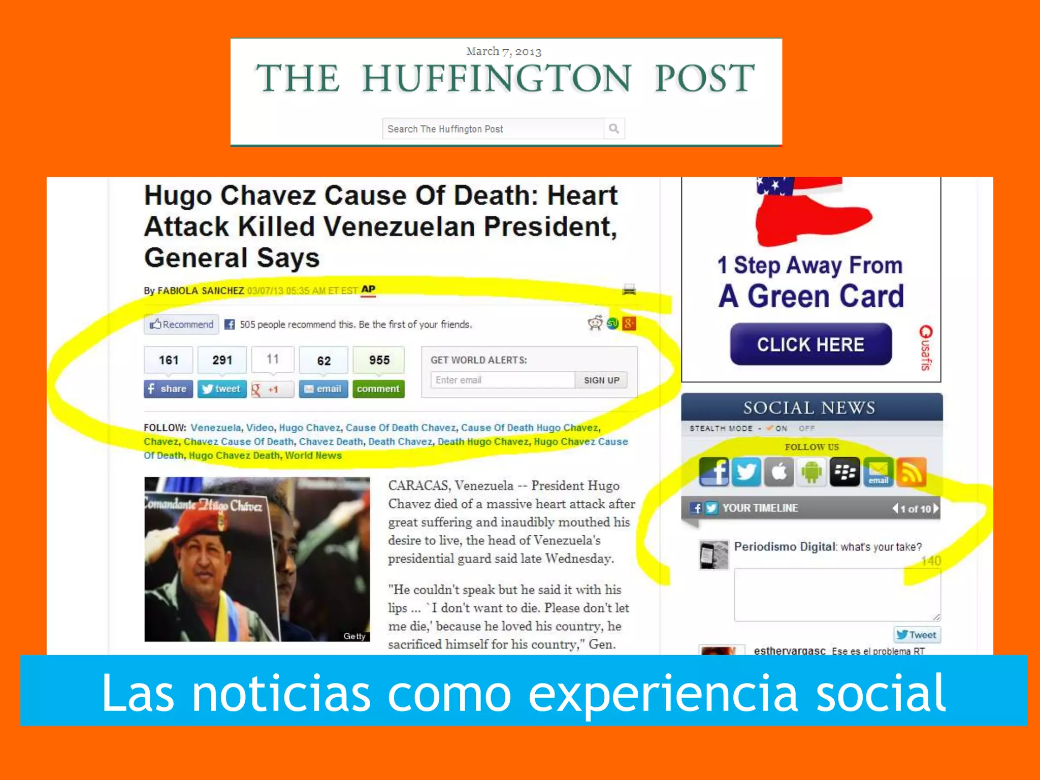 Las noticias como experiencia social
 