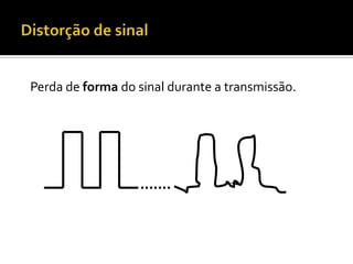 Perda de forma do sinal durante a transmissão.

 