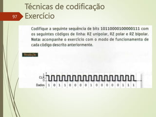 Técnicas de codificação
Exercício
97
 
