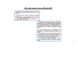¿Por qué contar con un Plan de SST
38
 