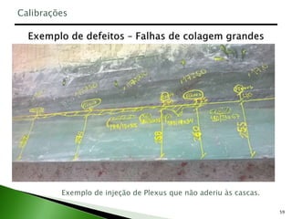59
Exemplo de injeção de Plexus que não aderiu às cascas.
Calibrações
 