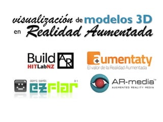 visualización de modelos 3D
en   Realidad Aumentada
 