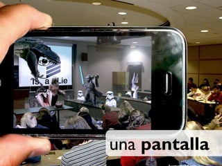 una pantalla
 