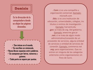 Se puede distinguir páginas web estáticas (posee contenidos predeterminados) y páginas web dinámicas (generan contenidos al momento de solicitar la información a un servidor web)