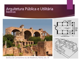 Basílica de Constantino ou de Maxêncio, Roma, séc. IV
 