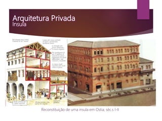 Reconstituição de uma insula em Ostia; séc.s I-II
 