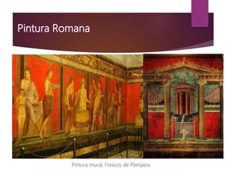Pintura mural, Frescos de Pompeia
 