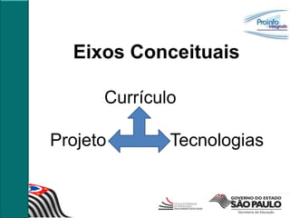 Eixos Conceituais

      Currículo

Projeto       Tecnologias
 