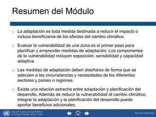 Módulo 3 introducción a la adaptación al cambio climático | PPTX