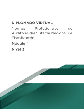 DIPLOMADO VIRTUAL
Normas Profesionales de
Auditoría del Sistema Nacional de
Fiscalización
Módulo 4
Nivel 3
 