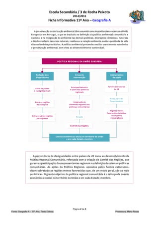 Escola Secundária / 3 de Rocha Peixoto
2014/2015
Ficha Informativa 11º Ano – Geografia A
Página 2 de 3
Fonte: Geografia A – 11º Ano, Texto Editora. Professora, Marta Rosas
 