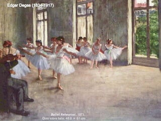 Ballet Rehearsal, 1873.
Óleo sobre tela. 45.8 × 61 cm

 