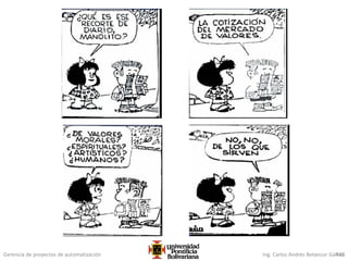 Gerencia de proyectos de automatización Ing. Carlos Andrés Betancur Gálvez410
 